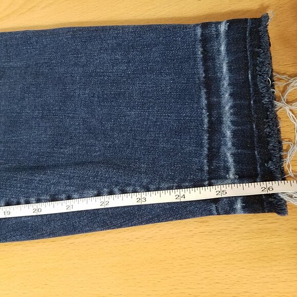 Spanx Women’s High-Rise Distressed Stretch Ankle Skinny Jeans - Dark Wash - Size - Picture 10 of 16